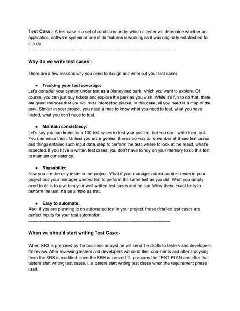 Test Case, Use Case and Test Scenario