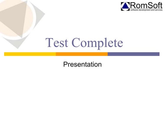 Introduction to Unified Functional Testing 12 (UFT) | PPT