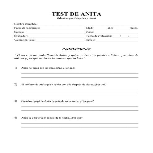 Test de anita
