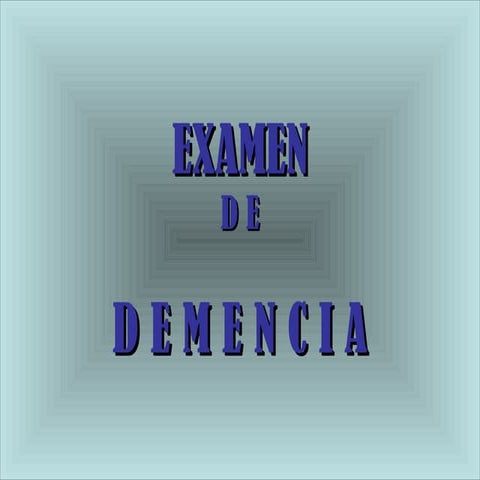 Examen de demencia