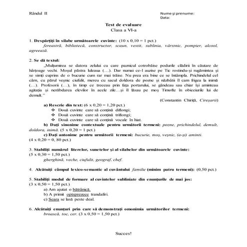 Schema - verb (moduri și timpuri verbale) | DOCX