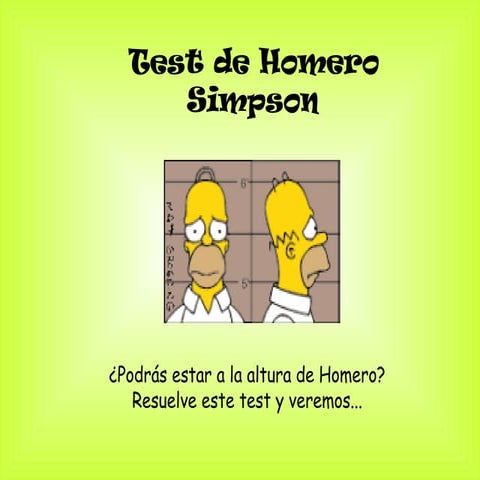 Test de homero Simpson | PPS