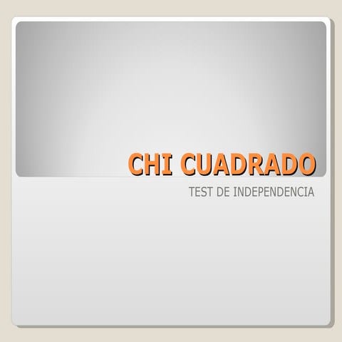 Test de independencia chi cuadrado