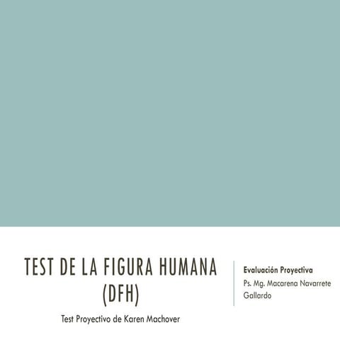 Test de la figura humana (DFH) psicología