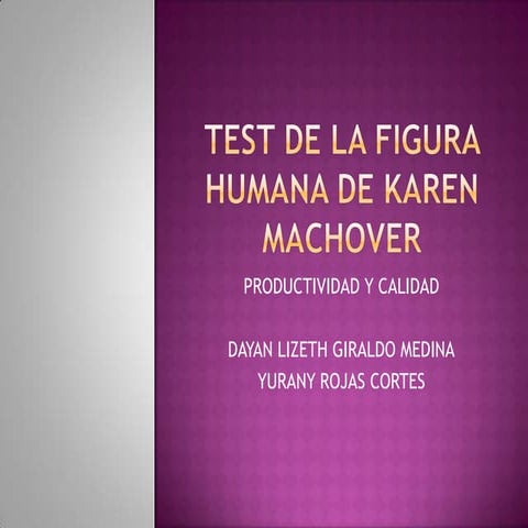 Test de la figura humana de karen machover