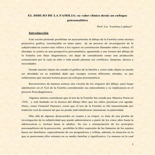 Test del dibujo de la familia. verónica laplace