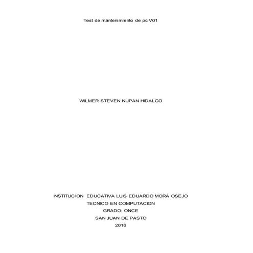 Testdemantenimientodepcv01 161012194231