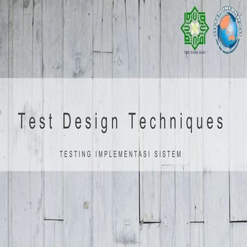 Test design techniques