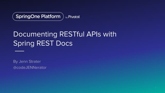 Documenting RESTful APIs with Spring REST Docs 
