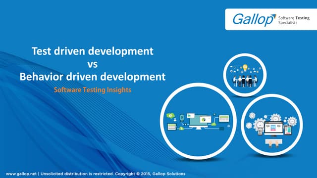 Test driven development vs Behavior driven development