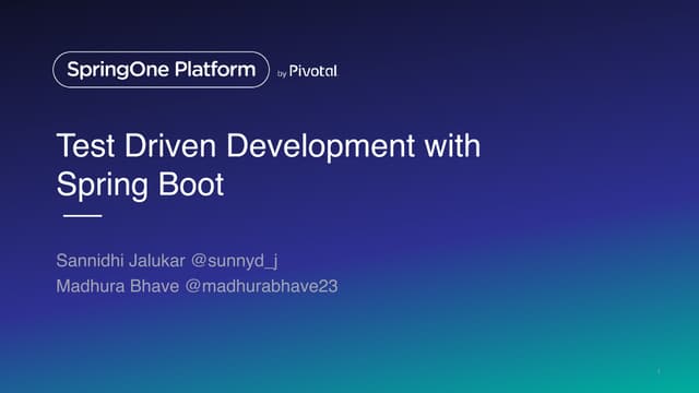 Test Driven Development with Spring Boot - Testing the Harder Stuff