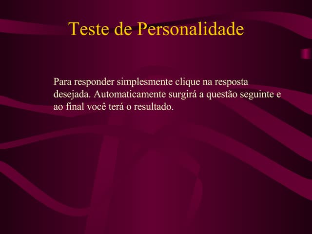 Teste de personalidade