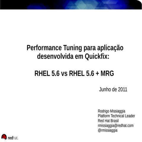Teste de performance mrg realtime