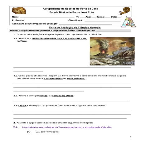 Teste 1 7ºano versão a