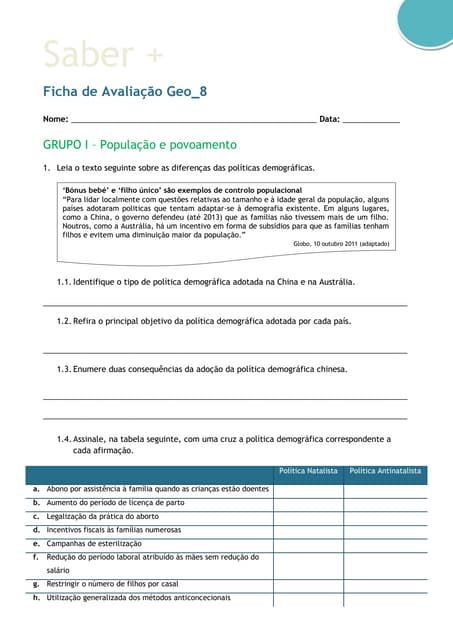 Teste de avaliação_população e povo...