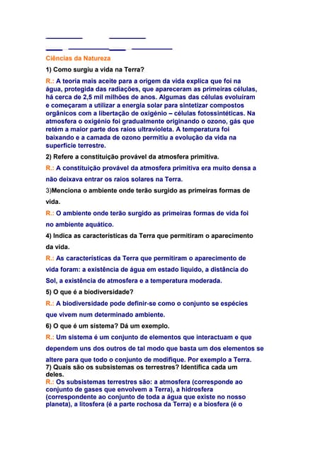 Teste de avaliação sobre ecossistem...