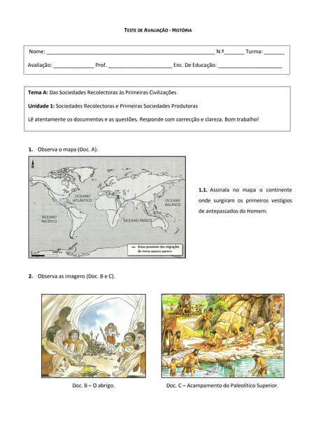 Teste de Avaliação Sociedades Recol...