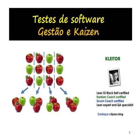 Teste de software gestao e kaizen