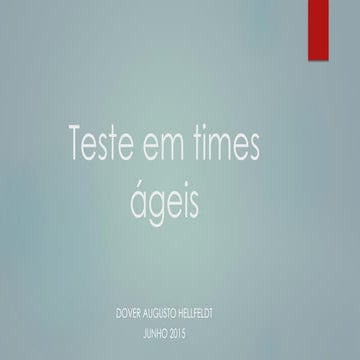 Teste em times ageis