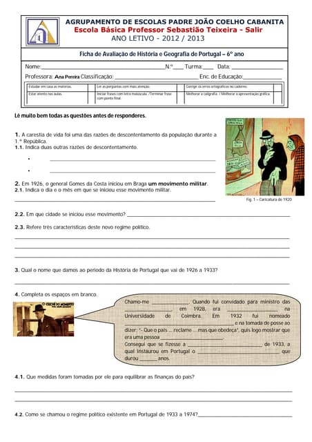 Teste hgp o golpe militar de 28 de ...