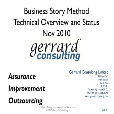 Maelscrum / Business Story Manager Overview