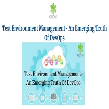 Test Environment Management- An Emerging Truth Of DevOps