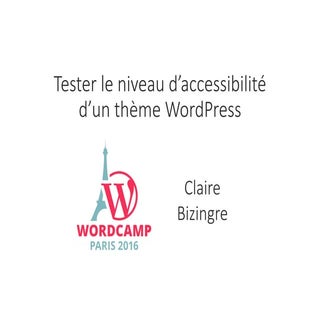 Tester le niveau d'accessibilité d'...