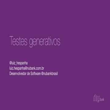 Testes generativos