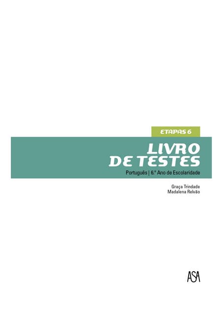 Testes 6º ano etapas