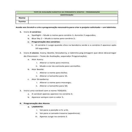 Teste scratch | PDF