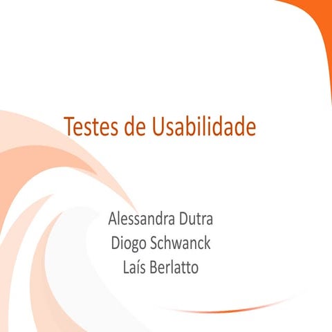 Testes de usabilidade 