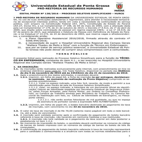 Teste seletivo tecnico de enfermagem