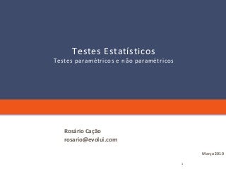 Testes parametricos e nao parametricos