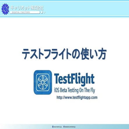 テストフライトの使い方 - Using TestFlight | PDF