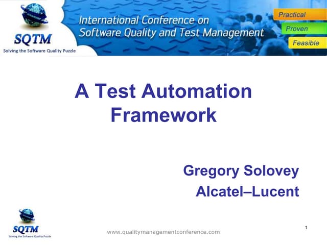 A Test Automation Framework
