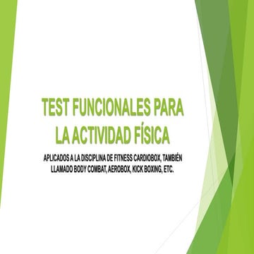 Test funcionales para la actividad física
