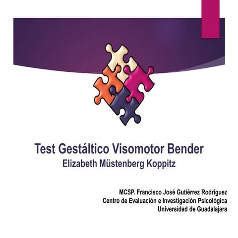 Test gestaltico visomotor bender 2015