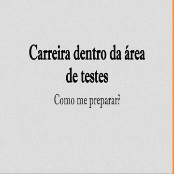 Carreira dentro da área de testes - Nhaiara Moura