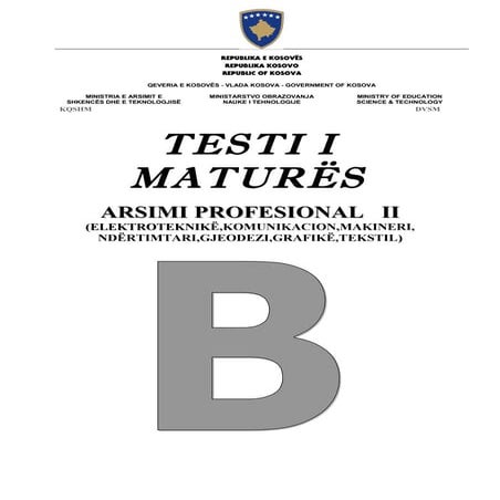 Testi i Matures 2011 B
