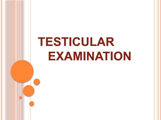 Testicular Self Examination | PPTX