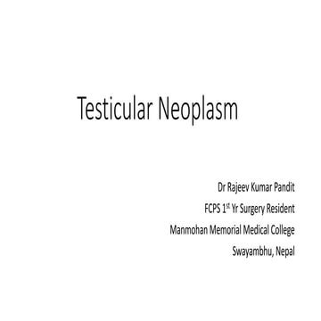 Testicular tumour/ case history 