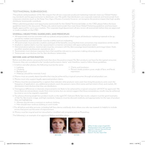 Testimonial guidelines