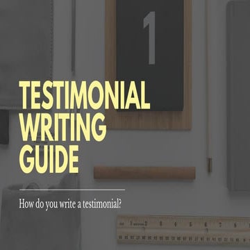 5 steps to writing a testimonial