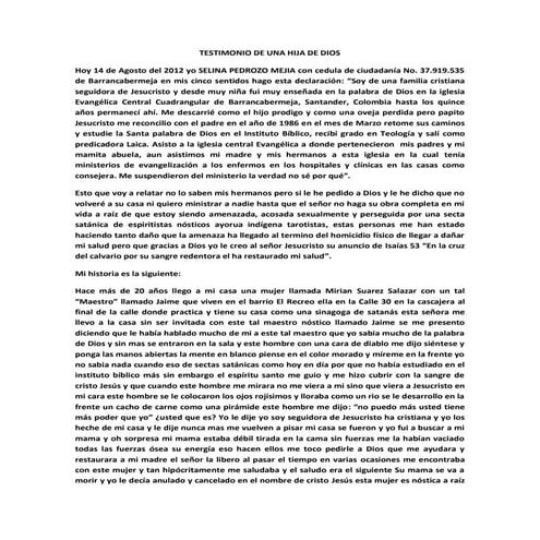 Testimonio Real