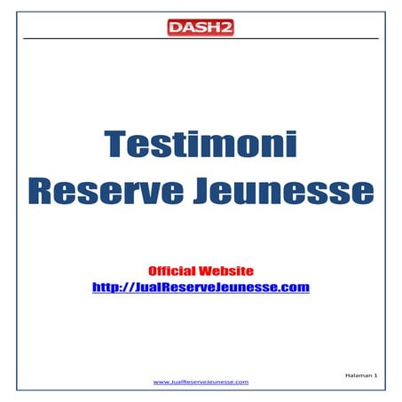 Testimoni reserve jeunesse