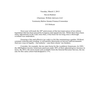 Testimony   steven rattner