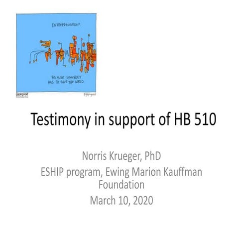 Testimony in support of Idaho HB 510 2020 
