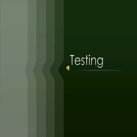 Testing | PPT
