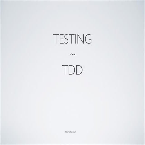 Testing & TDD