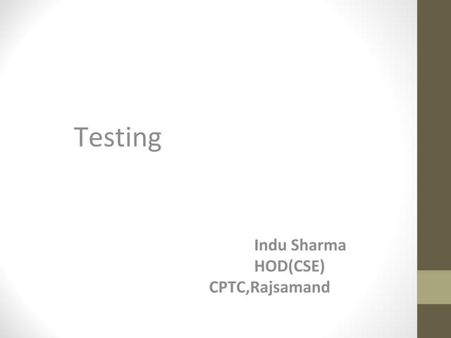 Testing